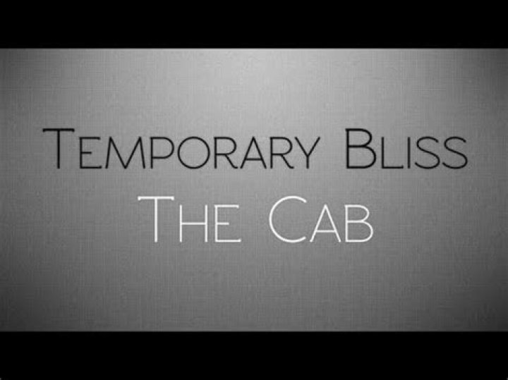 The Cab - Temporary Bliss Lyrics Meaning