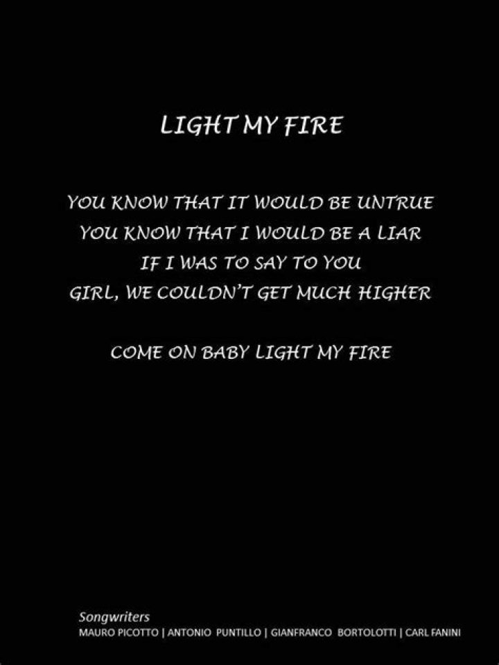 The Doors - Light My Fire Lyrics Meaning