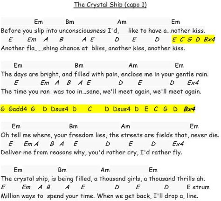The Doors - The Crystal Ship Lyrics Meaning