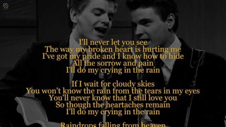 The Everly Brothers - Crying in the Rain Lyrics Meaning