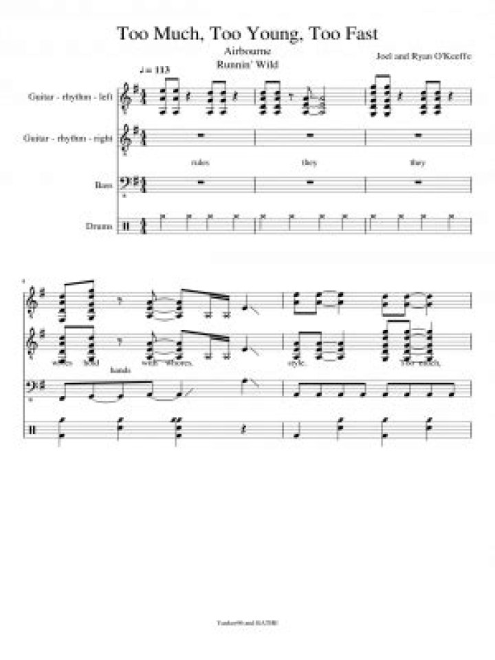 Too Much, Too Young, Too Fast Lyrics Meaning
