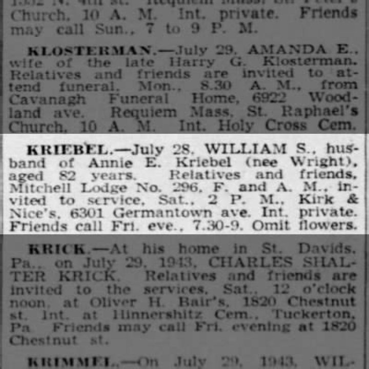Tragic Loss! William Kriebel Obituary, New Bethlehem Grieves the Sudden Loss of Beloved William Dale “Bill” Kriebel, Aged 76