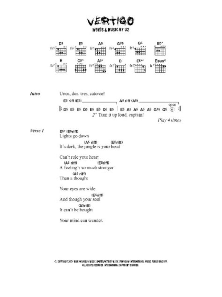 U2 - Vertigo Lyrics Meaning