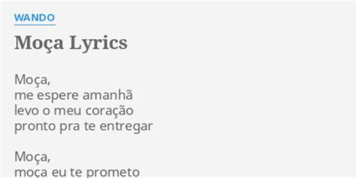 Wando Moça Lyrics English Translation